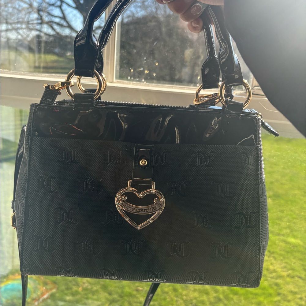Juicy Couture Black Handbag with Gold Accents